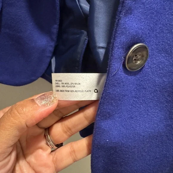 GAP Women's Wool Royal Blue Purple Academy Blazer 12 - Picture 6 of 6